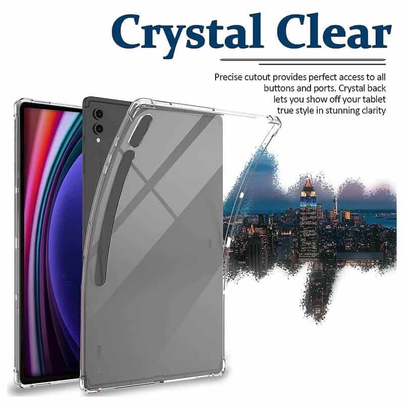 Samsung Galaxy Tab S10+Plus/S9 FE+ Plus/S9 FE Clear Case Shockproof Heavy Duty Gel Clear Air Cushion Cover Samsung Galaxy Tab S10+Plus/S9 FE+ Plus/S9 FE Clear Case Shockproof Heavy Duty Gel Clear Air Cushion Cover